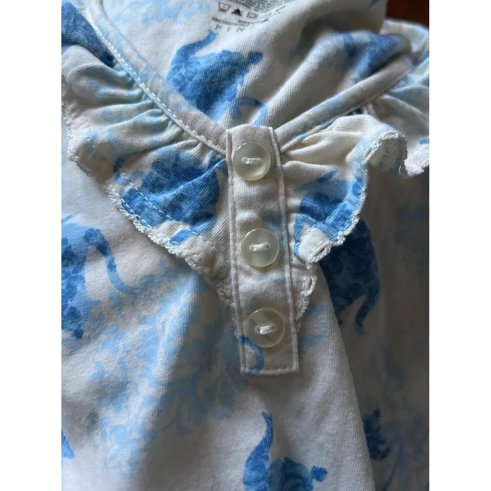 Teapot Dress Cottagecore Floral Toile-Style Romantic Soft Girl Coquette Sleep XL